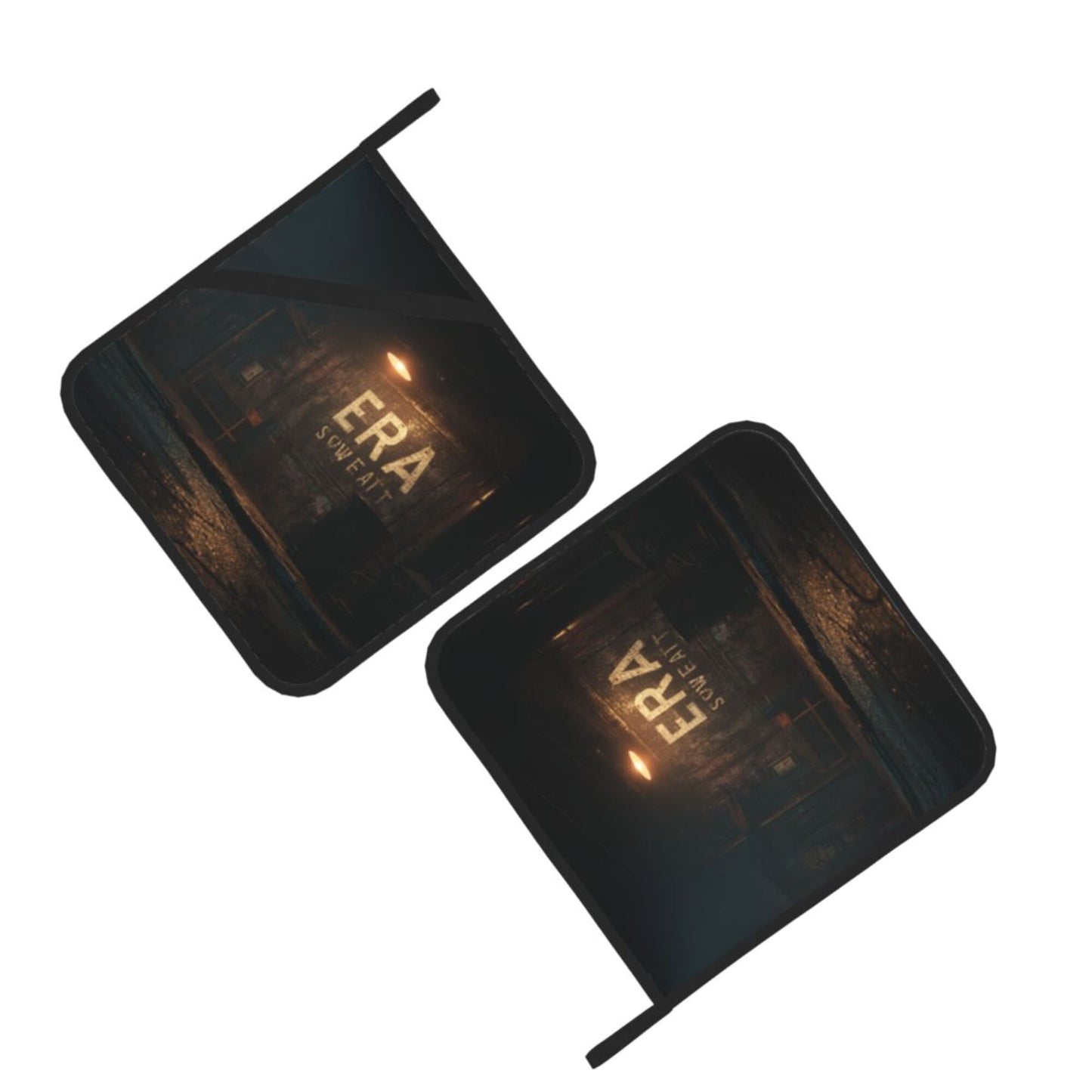 Square Heat Resistant Pads Set of 2 – Non-Slip Durable Hot Pads for Kitchen and Dining Table with Stylish Printed Design