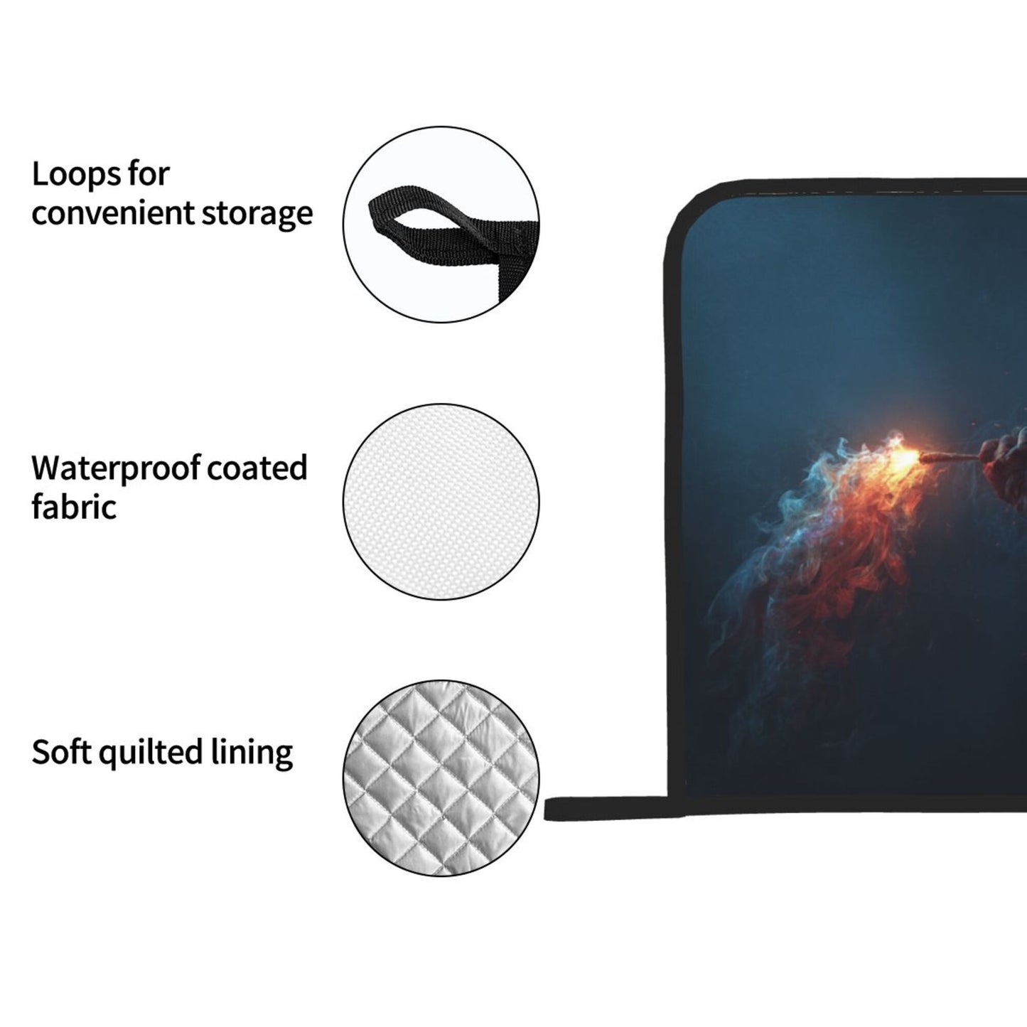 Square Heat Resistant Pads Set of 2 – Fire Light Design, Non-Slip Kitchen & Dining Protectors