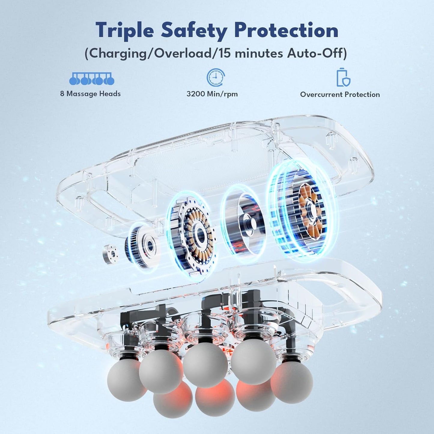 💥only $45.99 Last Day Promotion!-🔥16-Head Deep Tissue Massage Gun with 30 Speeds